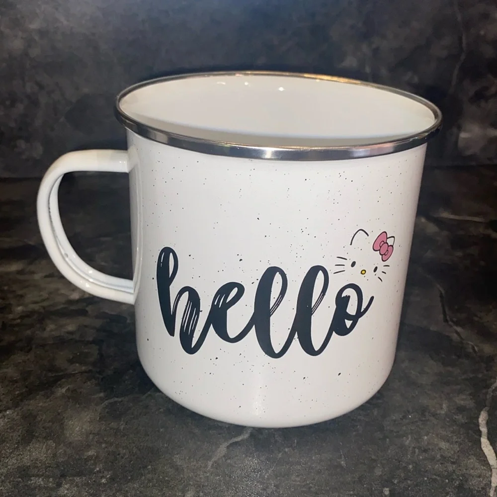 Hello Kitty Enamel Camper Coffee Mug